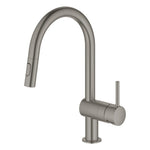 Grohe Minta Spiralli Eviye Bataryası, Fırçalı Sert Grafit - Ürün Görseli