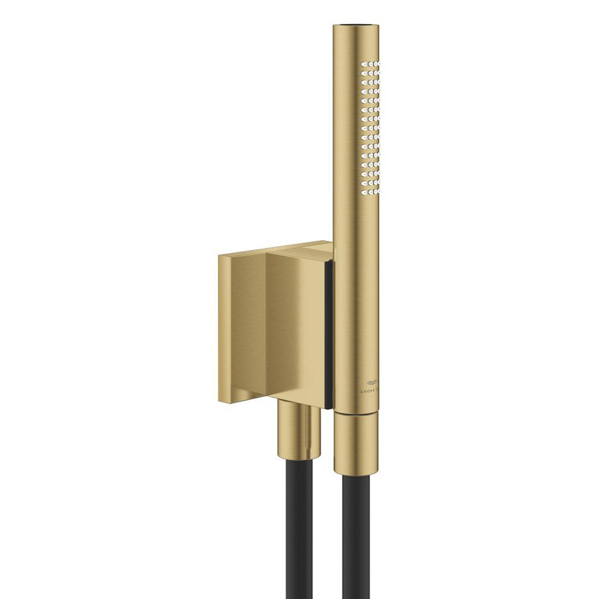 Grohe Rainshower Aqua Stick Ankastre Bağlantılı Manyetik El Duşu Seti, 2 Akışlı, Fırçalı Altın (Siyah Duş Hortumu) - Ürün Görseli