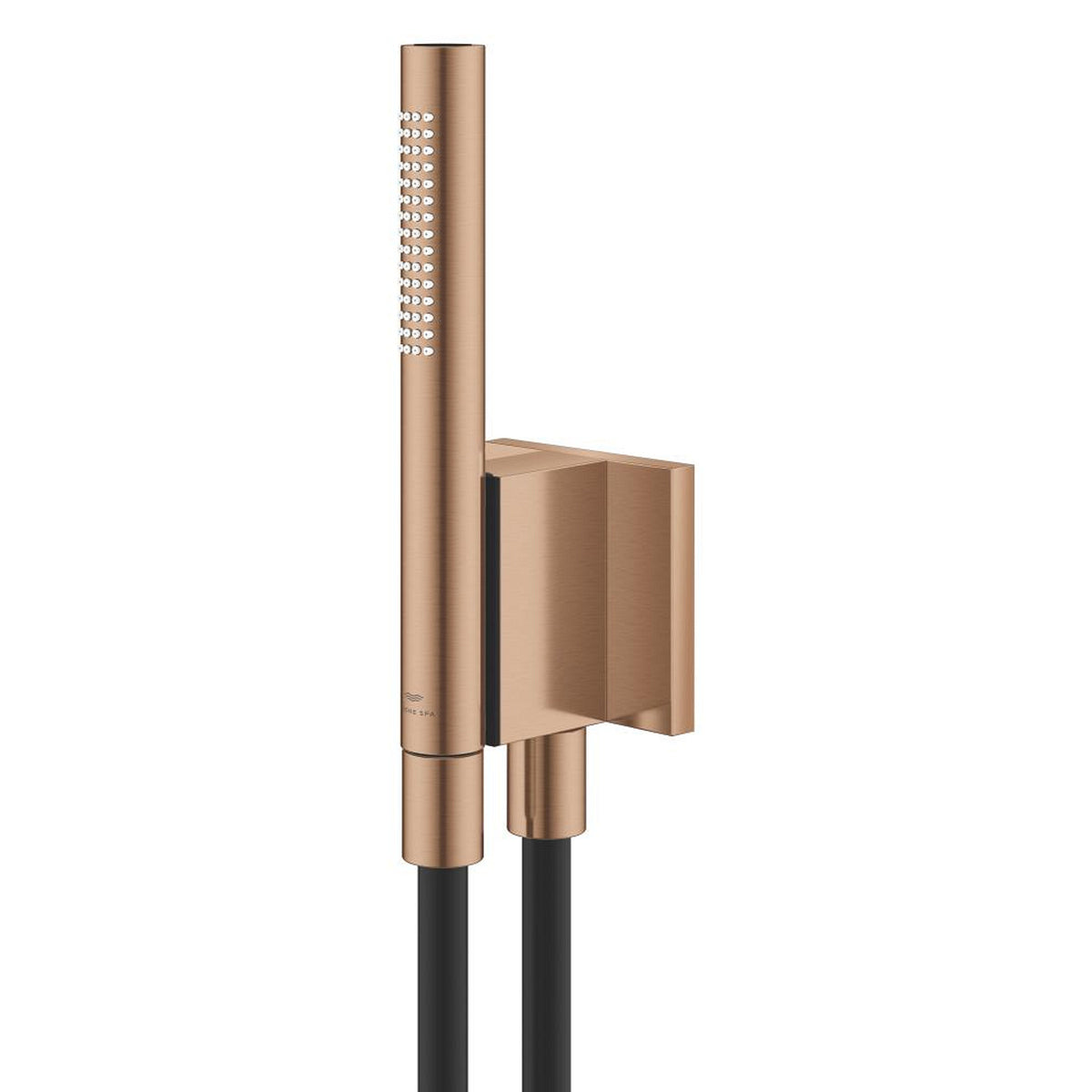 Grohe Rainshower Aqua Stick Ankastre Bağlantılı Manyetik El Duşu Seti, 2 Akışlı, Fırçalı Bakır (Siyah Duş Hortumu) - Ürün Görseli