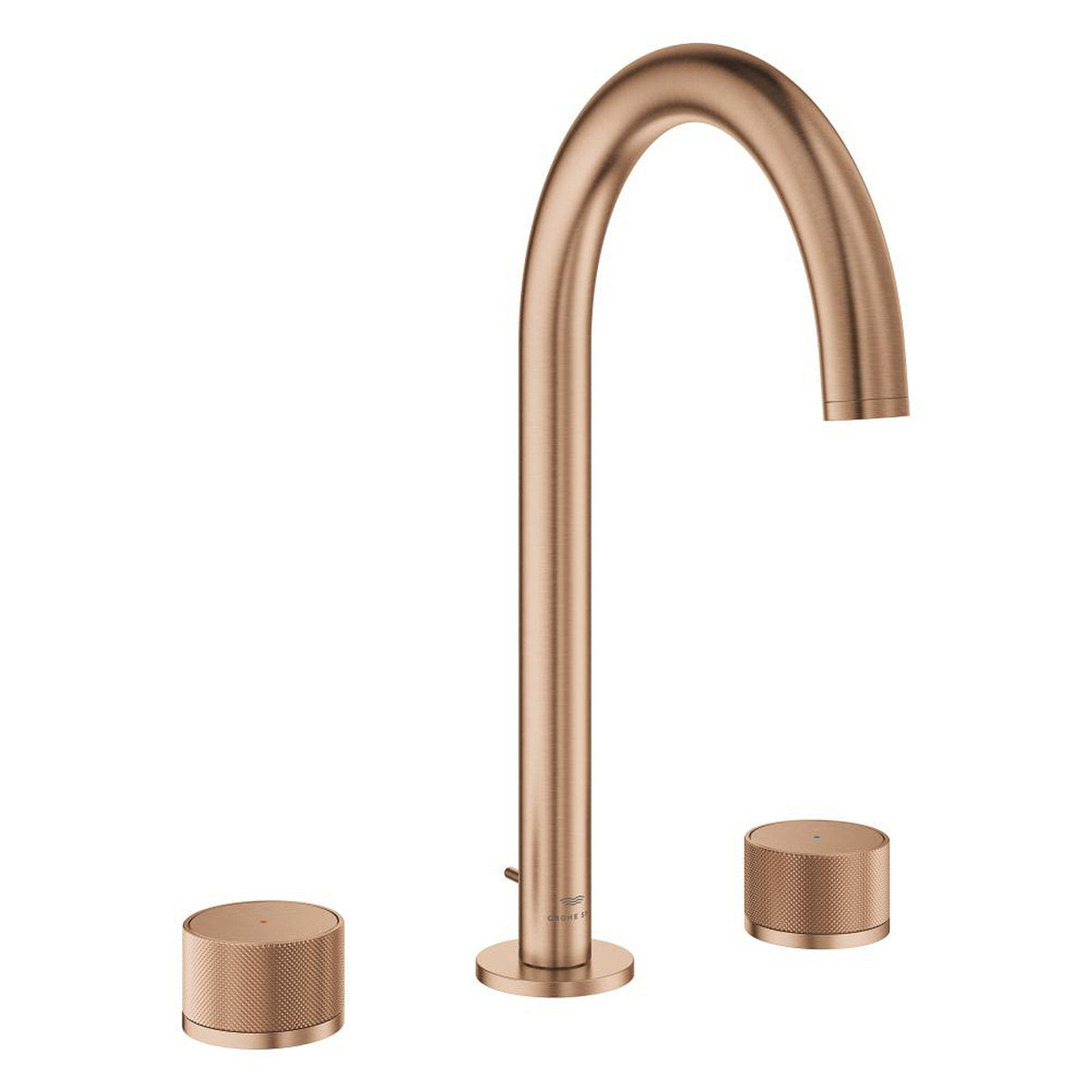 Grohe Atrio Private Collection 3 Delikli Ankastre Lavabo Bataryası, Sifon Kumandalı (L-Boy), Fırçalı Bakır - Ürün Görseli