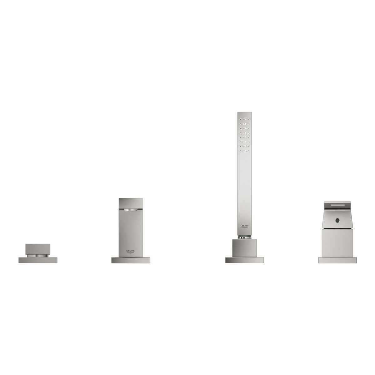 Grohe Eurocube Dört Delikli Ankastre Küvet Bataryası (Sıva Üstü Grubu), Paslanmaz Çelik - Ürün Görseli