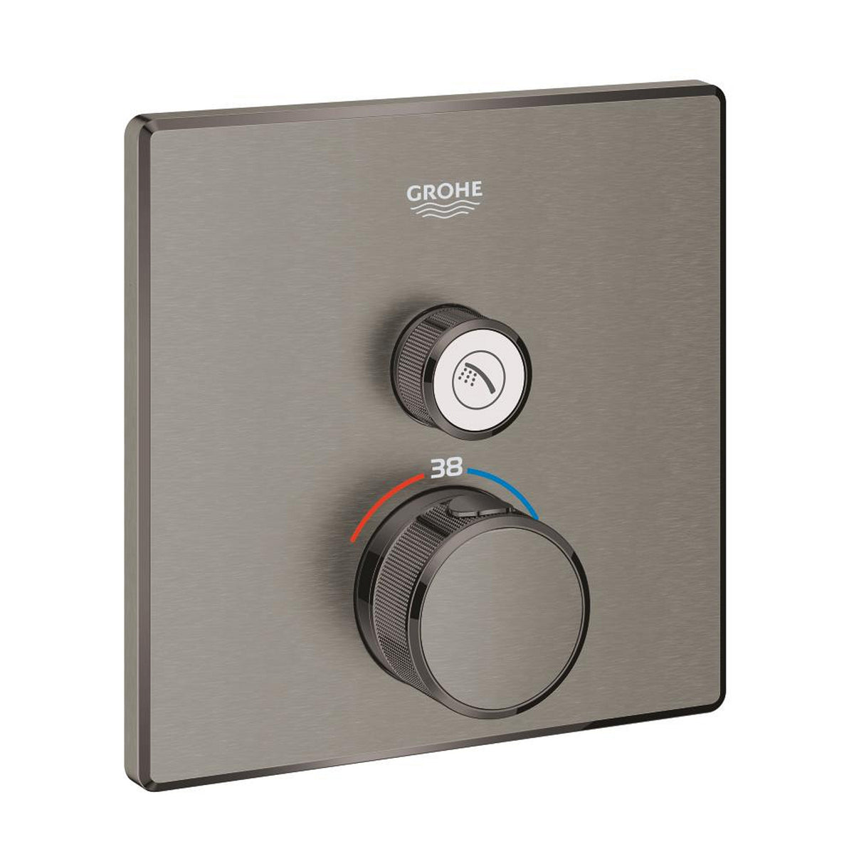 Grohe Grohtherm SmartControl Ankastre Termostatik Duş Bataryası, Fırçalı Sert Grafit - Ürün Görseli