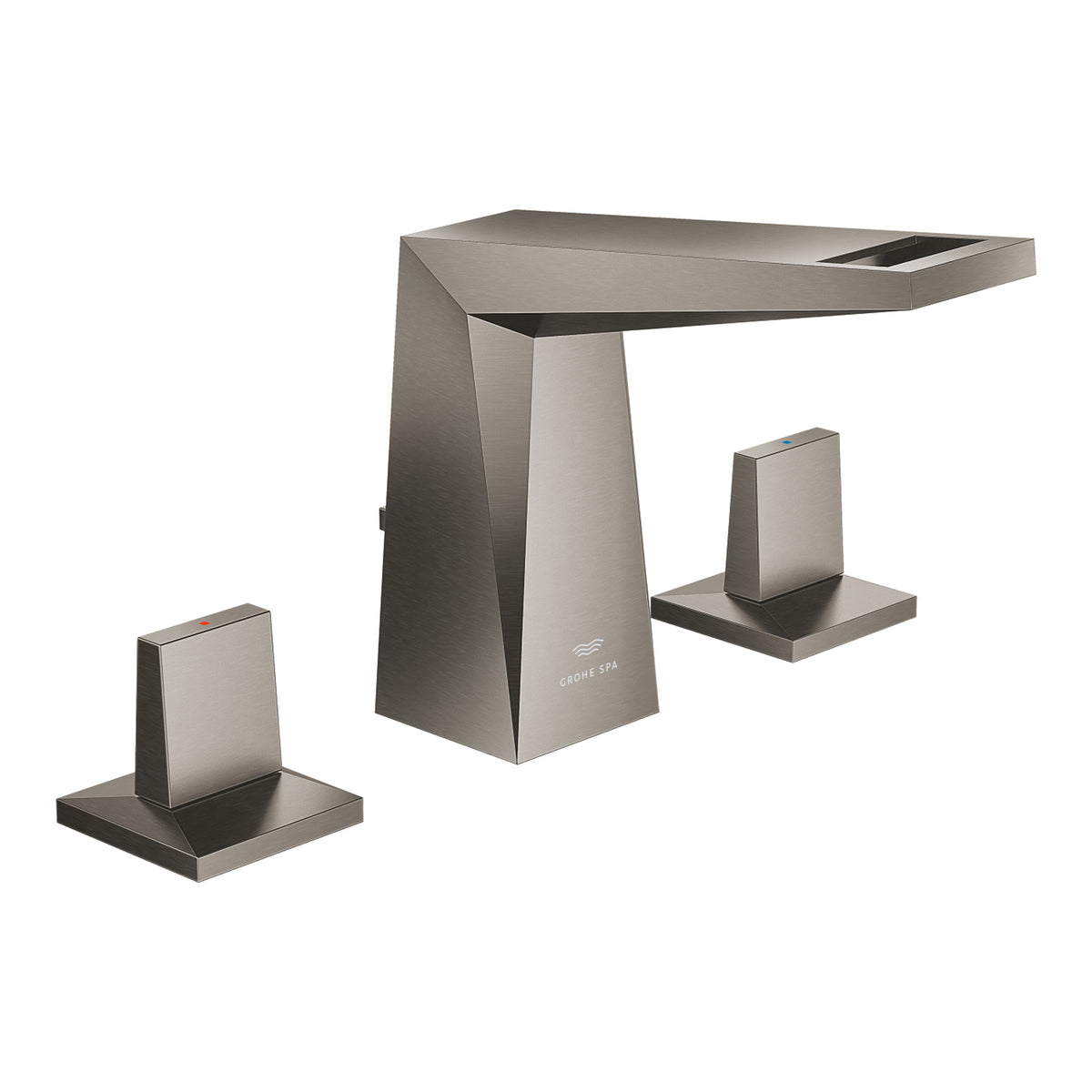 Grohe Allure Brilliant M-Boy, 3 Delikli Lavabodan Ankastre Lavabo Bataryası, Sifon Kumandalı, Fırçalı Sert Grafit - Ürün Görseli