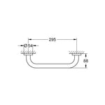 Grohe Essentials Küvet Tutamağı, 30 cm, Paslanmaz Çelik - Teknik Çizim