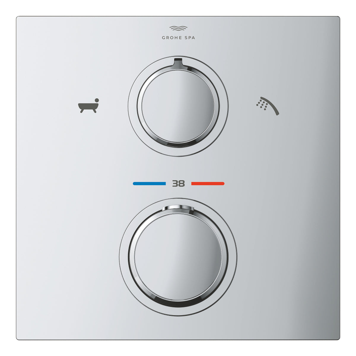 Grohe Allure Termostatik Ankastre Banyo ve Duş Bataryası (Sıva Üstü Grubu), 2 Yollu - Ürün Görseli