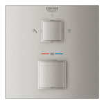 Grohe Grohtherm Cube Ankastre Termostatik Banyo Bataryası (2 Yollu, Sıva Üstü Grubu), Paslanmaz Çelik - Ürün Görseli