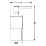 Grohe Atrio Sıvı Sabunluk, Sert Grafit - Teknik Çizim