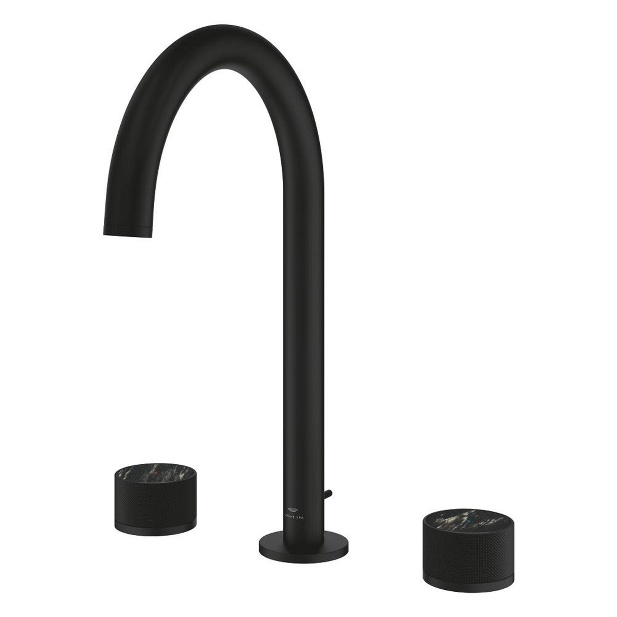 Grohe Atrio Private Collection 3 Delikli Ankastre Lavabo Bataryası, Sifon Kumandalı (L-Boy), Hayalet Siyah - Ürün Görseli