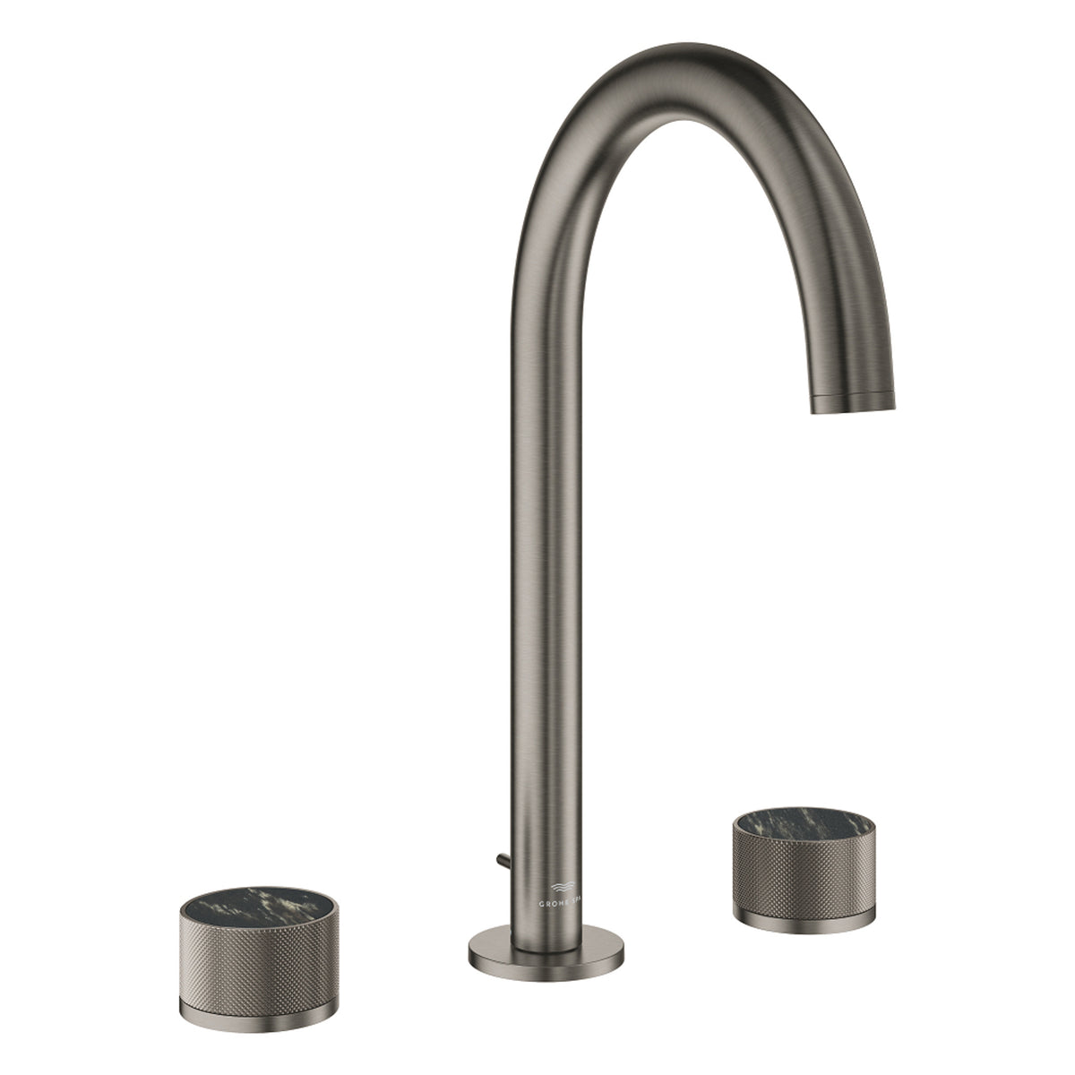 Grohe Atrio Private Collection 3 Delikli Ankastre Lavabo Bataryası, Sifon Kumandalı (L-Boy), Fırçalı Sert Grafit - Ürün Görseli