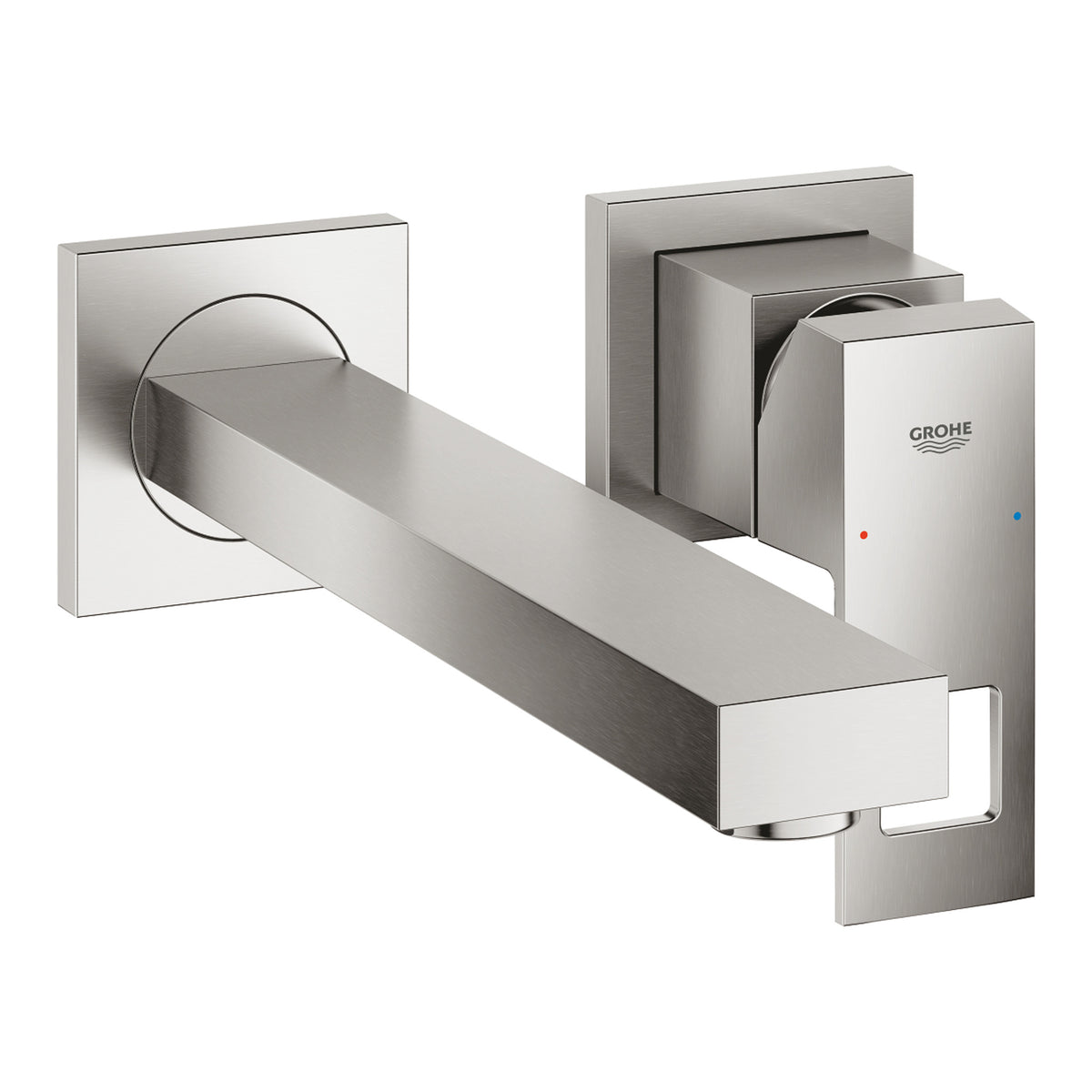 Grohe Eurocube Ankastre 2 Delikli Lavabo Bataryası (Sıva Üstü Grubu), Paslanmaz Çelik - Ürün Görseli
