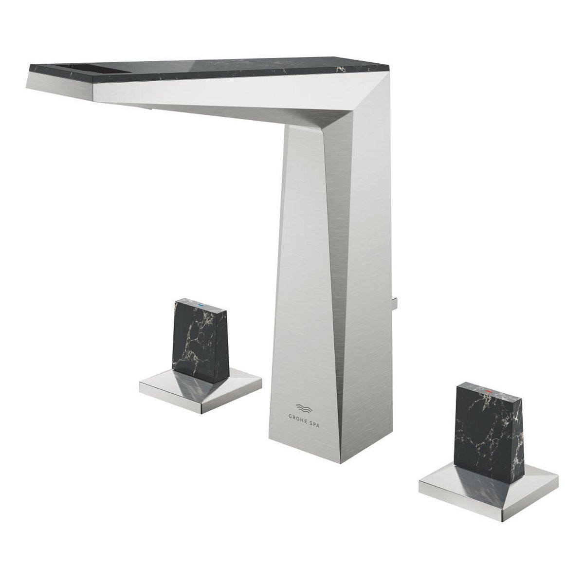 Grohe Allure Brilliant Private Collection L-Boy, 3 Delikli Lavabodan Ankastre Lavabo Bataryası, Sifon Kumandalı, Paslanmaz Çelik - Ürün Görseli