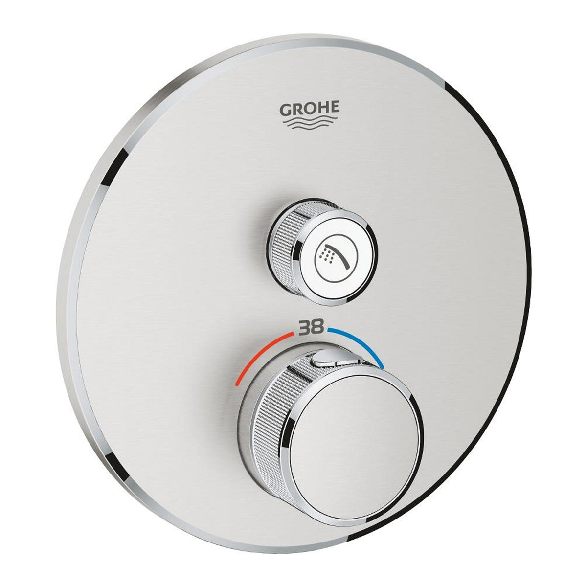 Grohe Grohtherm SmartControl Ankastre Termostatik Duş Bataryası (Sıva Üstü Grubu), Paslanmaz Çelik - Ürün Görseli