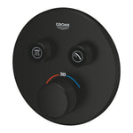 Grohe Grohtherm SmartControl Ankastre Termostatik Banyo Bataryası, Çift Valfli Akış Kontrollü (Sıva Üstü Grubu), Mat Siyah - Ürün Görseli