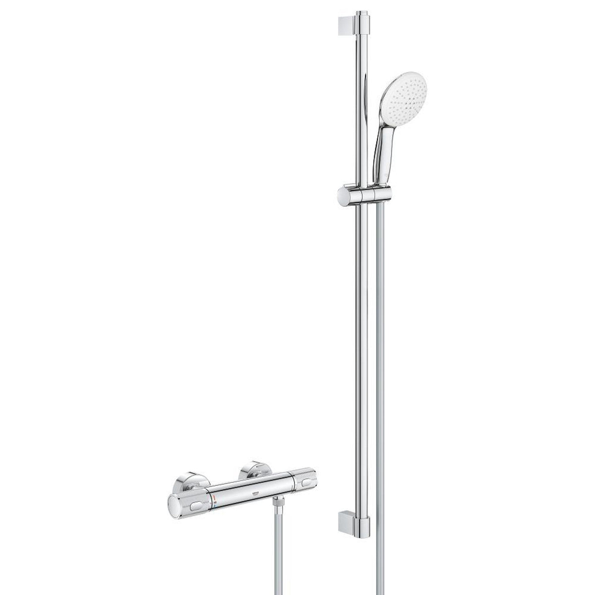 Grohe Grohtherm 1000 Performance Termostatik Duş Bataryası ve Sürgülü El Duşu Seti - Ürün Görseli