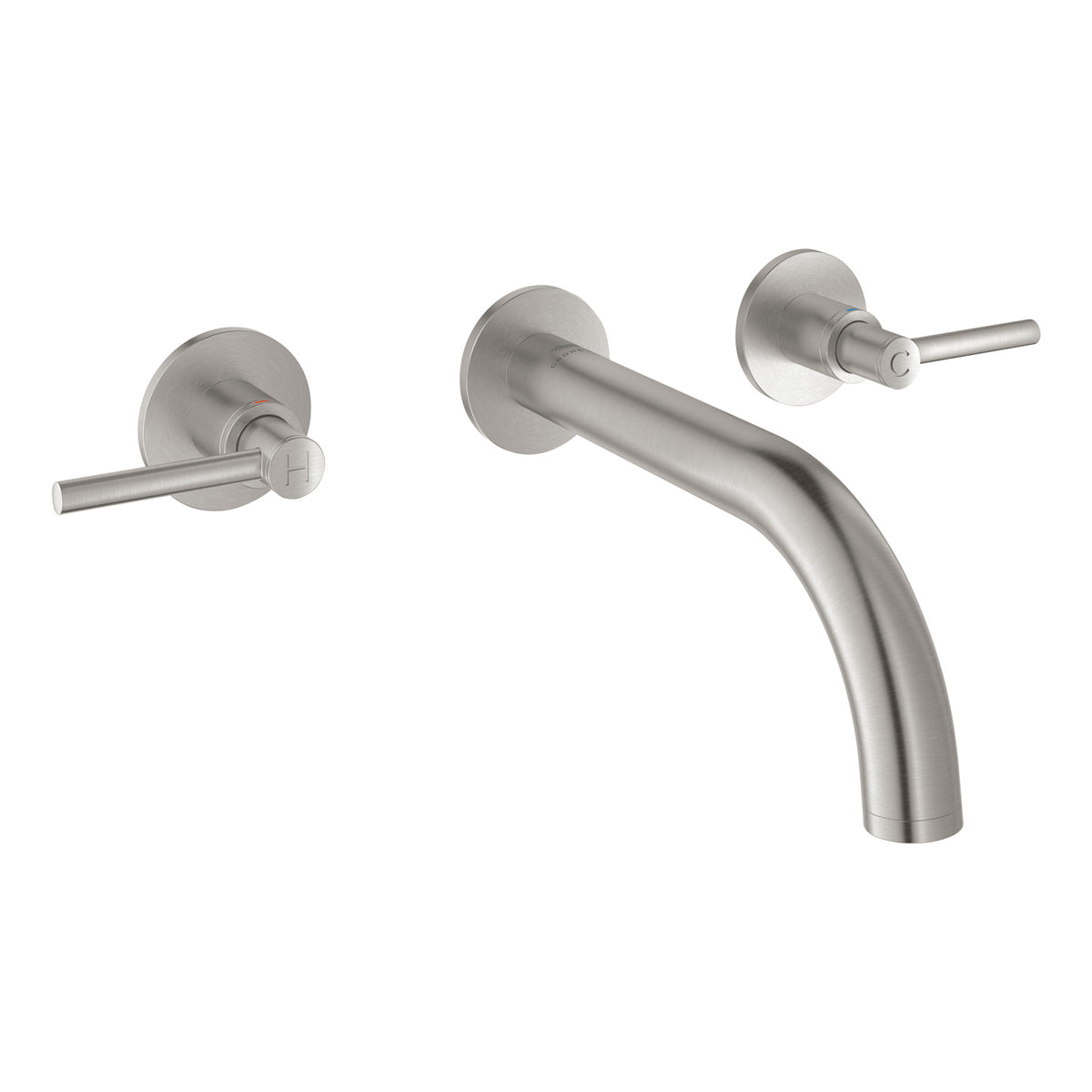 Grohe Atrio 3 Delikli Duvardan Ankastre Lavabo Bataryası (Sıva Üstü Grubu), Paslanmaz Çelik - Ürün Görseli