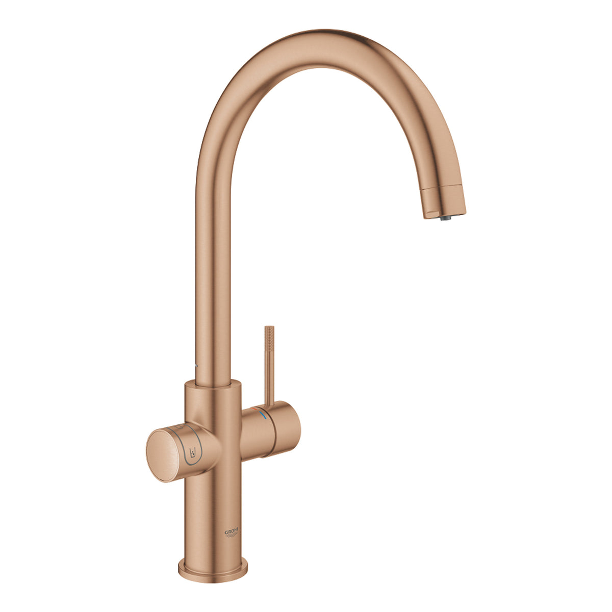 Grohe Blue Home Arıtmalı İçme Suyu ve Soda Yapan Eviye Bataryası, Fırçalı Bakır - Ürün Görseli