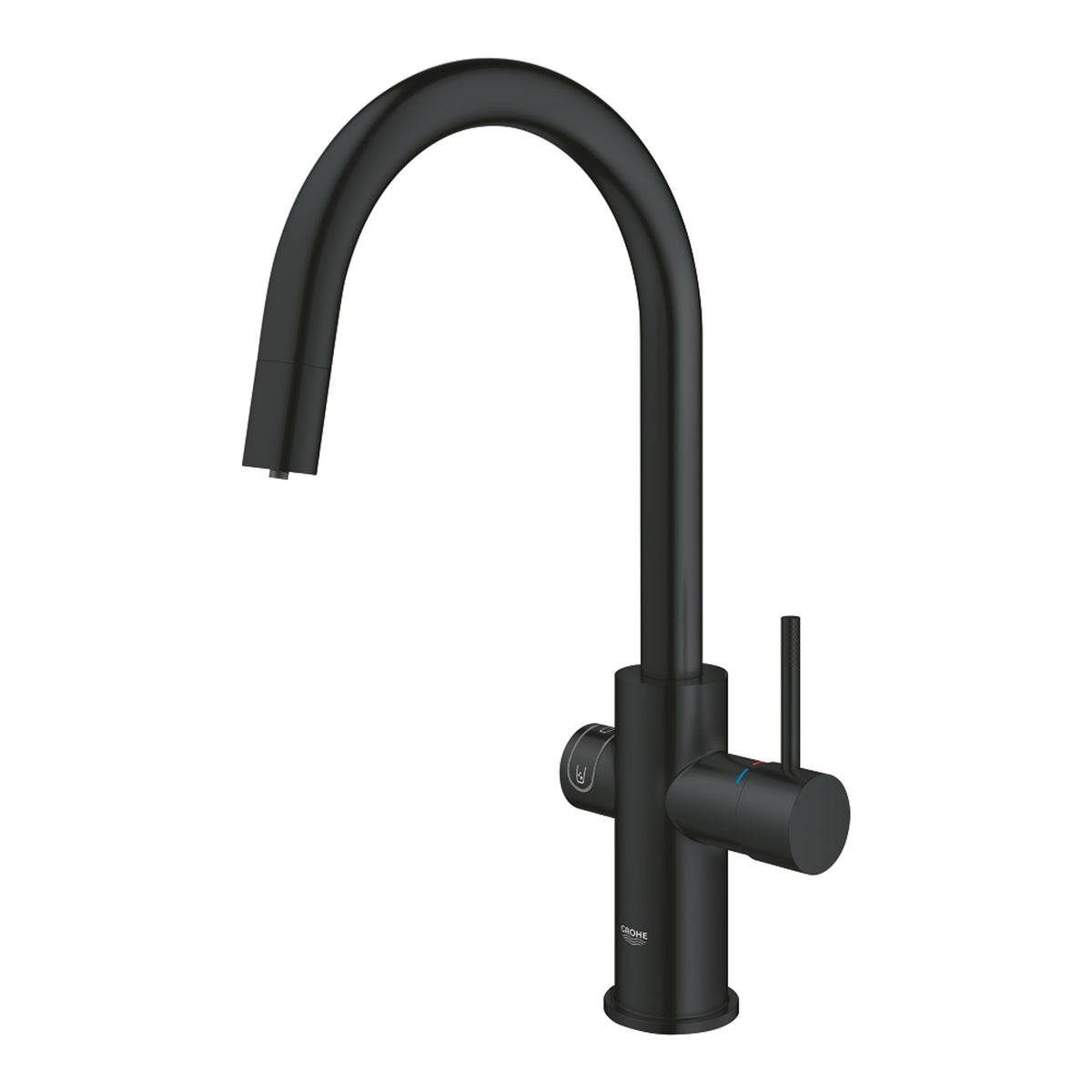 Grohe Blue Home Arıtmalı İçme Suyu ve Soda Yapan Spiralli Eviye Bataryası, Kadife Siyah - Ürün Görseli