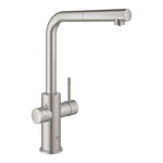 Grohe Blue Home Arıtmalı İçme Suyu ve Soda Yapan Spiralli Eviye Bataryası, Paslanmaz Çelik - Ürün Görseli