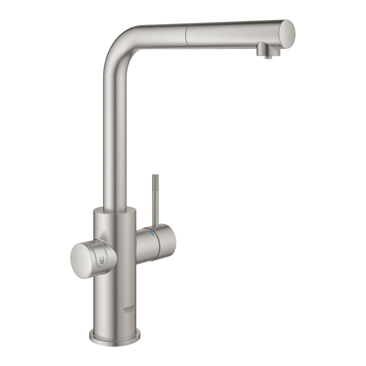 Grohe Blue Home Arıtmalı İçme Suyu ve Soda Yapan Spiralli Eviye Bataryası, Paslanmaz Çelik - Ürün Görseli