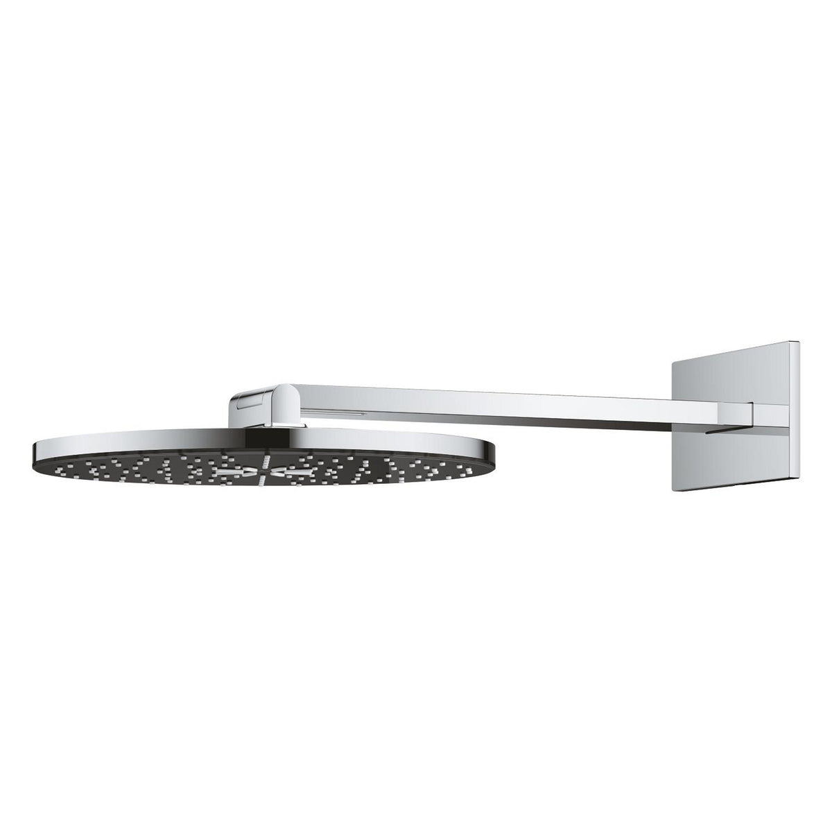 Grohe Rainshower Aqua Yuvarlak Tepe Duşu Seti, 36 cm, 2 Akışlı, Siyah-Krom - Ürün Görseli