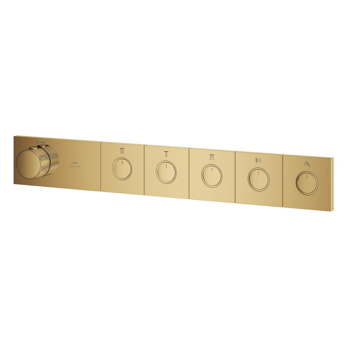 Grohe Grohtherm Aqua Tiles SmartControl Termostatik Ankastre Banyo Bataryası, 5 Çıkışlı, Altın (Sıva Üstü Grubu) - Ürün Görseli