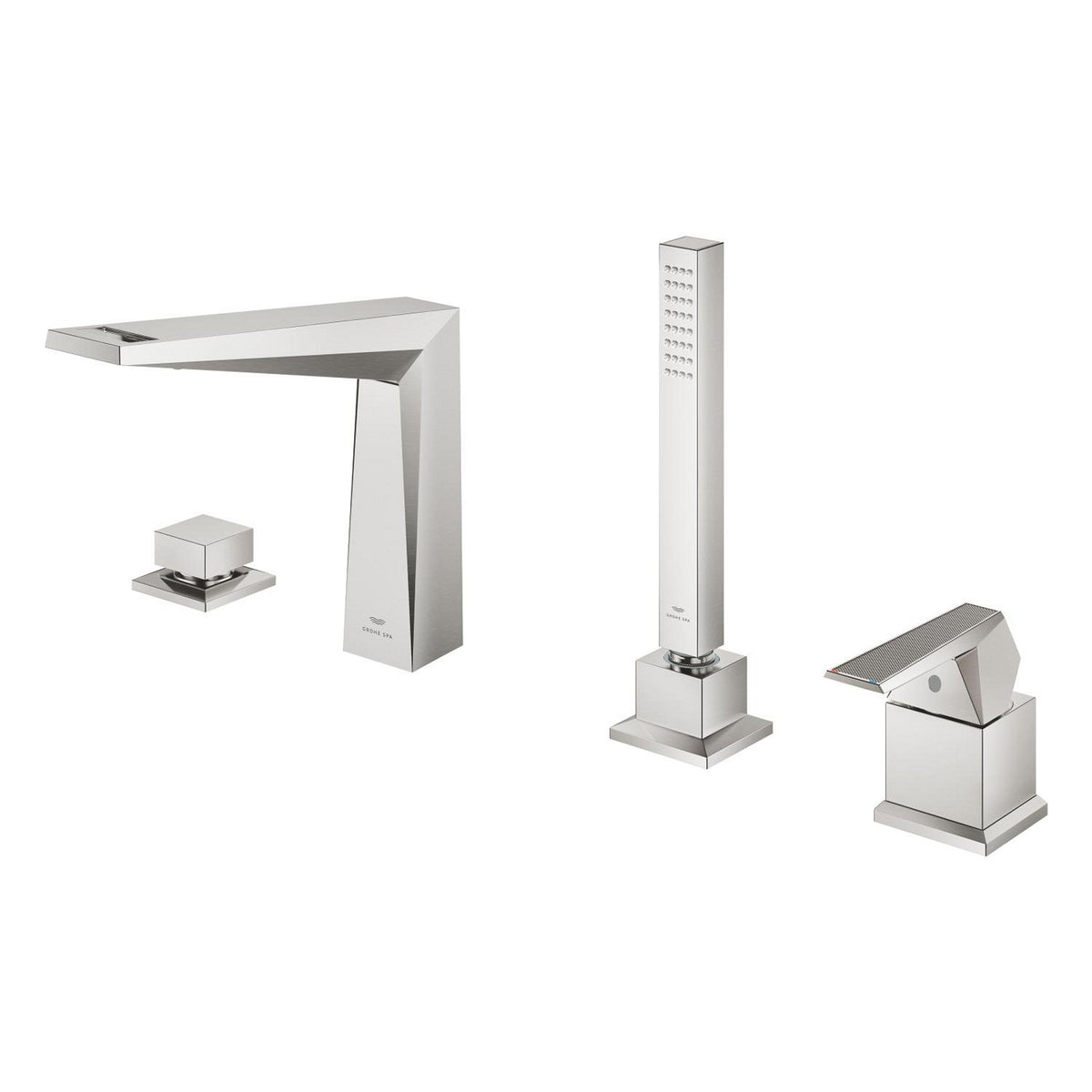 Grohe Allure Brilliant Private Collection 4 Delikli Küvet Bataryası (Sıva Üstü Grubu), Paslanmaz Çelik - Ürün Görseli