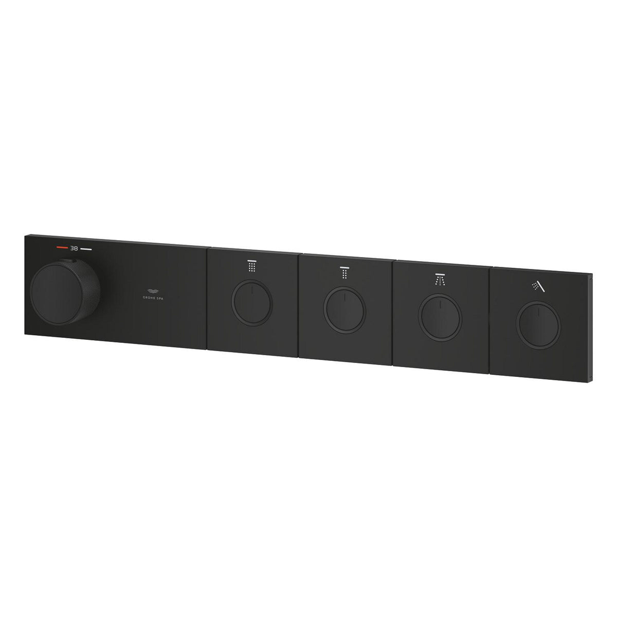 Grohe Grohtherm Aqua Tiles SmartControl Termostatik Ankastre Banyo Bataryası, 4 Çıkışlı, Hayalet Siyah (Sıva Üstü Grubu) - Ürün Görseli