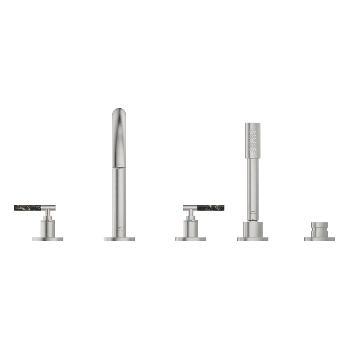 Grohe Atrio Private Collection 5 Delikli Ankastre Küvet Bataryası (Sıva Üstü Grubu), Paslanmaz Çelik - Ürün Görseli