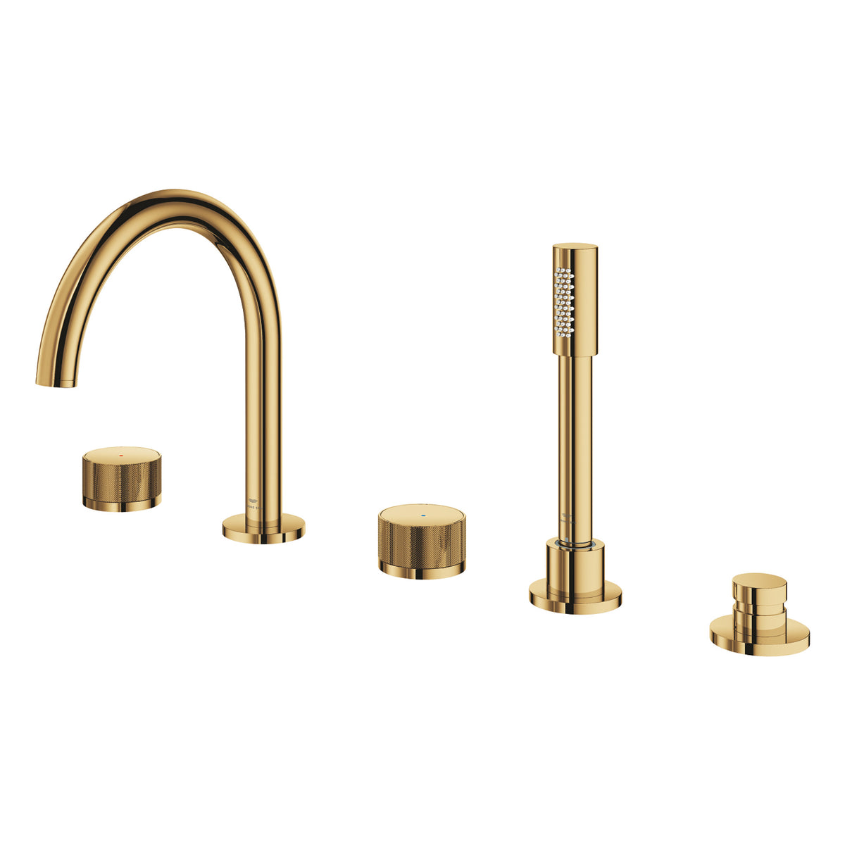 Grohe Atrio Private Collection 5 Delikli Ankastre Küvet Bataryası (Sıva Üstü Grubu), Altın - Ürün Görseli