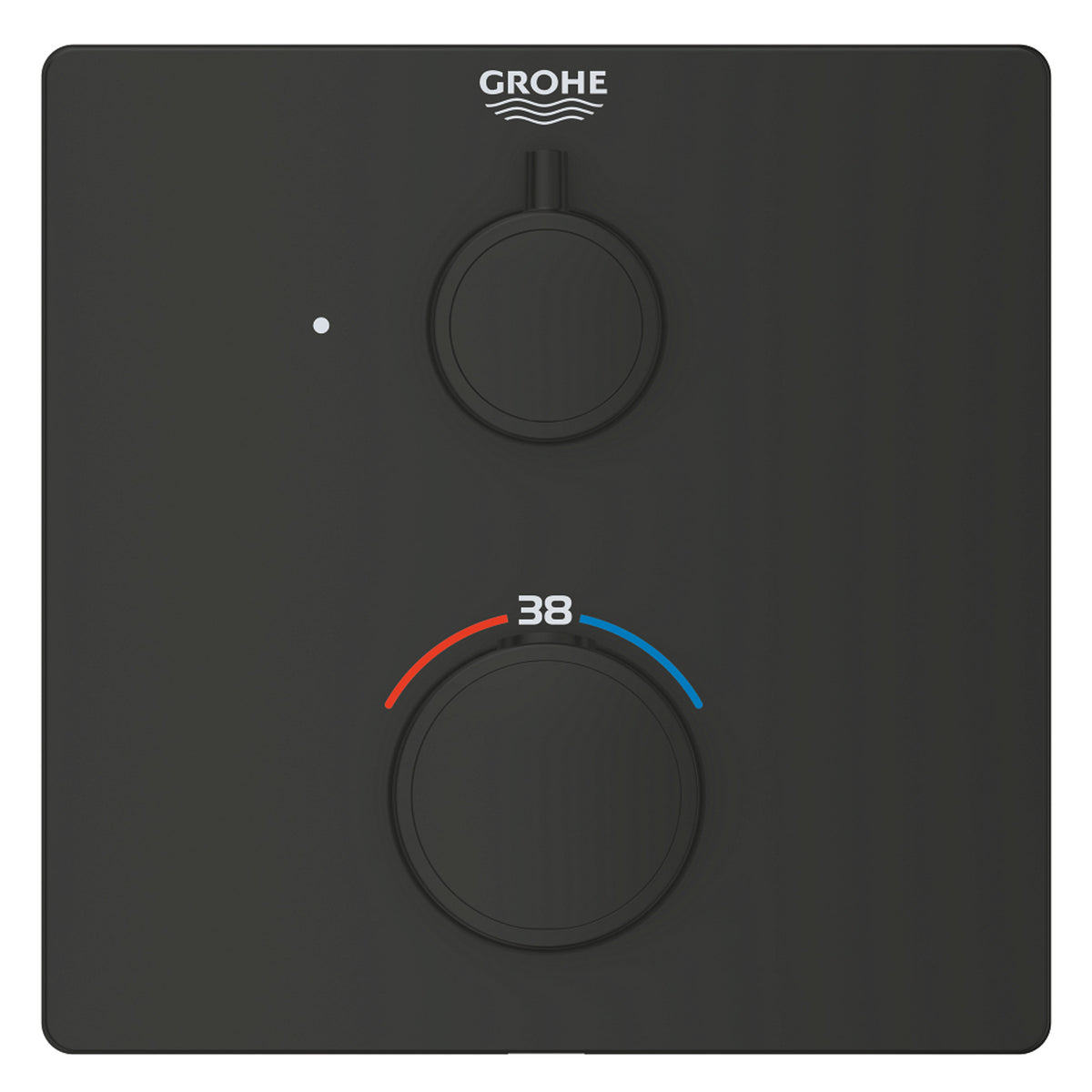 Grohe Grohtherm Termostatik Banyo/Duş Bataryası (Sıva Üstü Grubu), Mat Siyah - Ürün Görseli