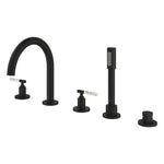 Grohe Atrio Private Collection 5 Delikli Ankastre Küvet Bataryası (Sıva Üstü Grubu), Hayalet Siyah - Ürün Görseli