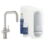 Grohe Blue Home Arıtmalı İçme Suyu ve Soda Yapan Spiralli Eviye Bataryası, Paslanmaz Çelik - Ürün Görseli
