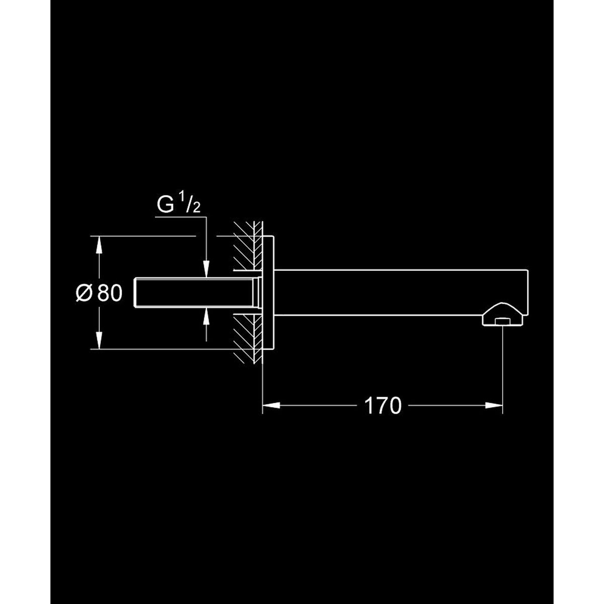 Grohe Concetto Çıkış Ucu - Teknik Çizim