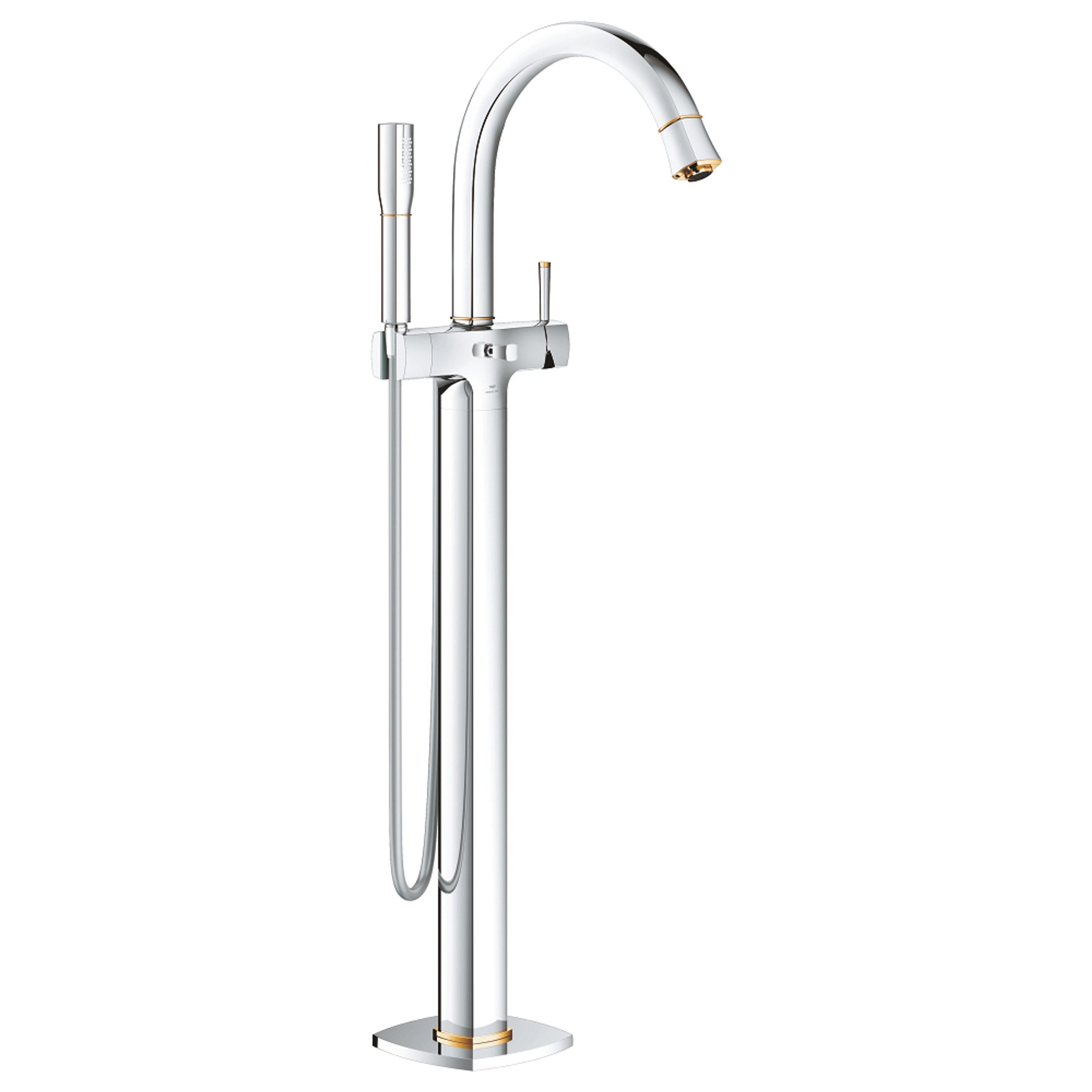 Grohe Grandera Ayaklı Yerden Küvet Bataryası, Krom-Altın - Ürün Görseli