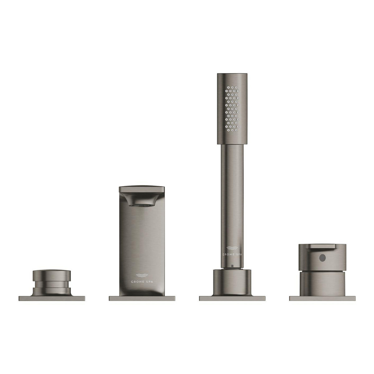 Grohe Allure 4 Delikli Ankastre Küvet Bataryası, Fırçalı Sert Grafit - Ürün Görseli