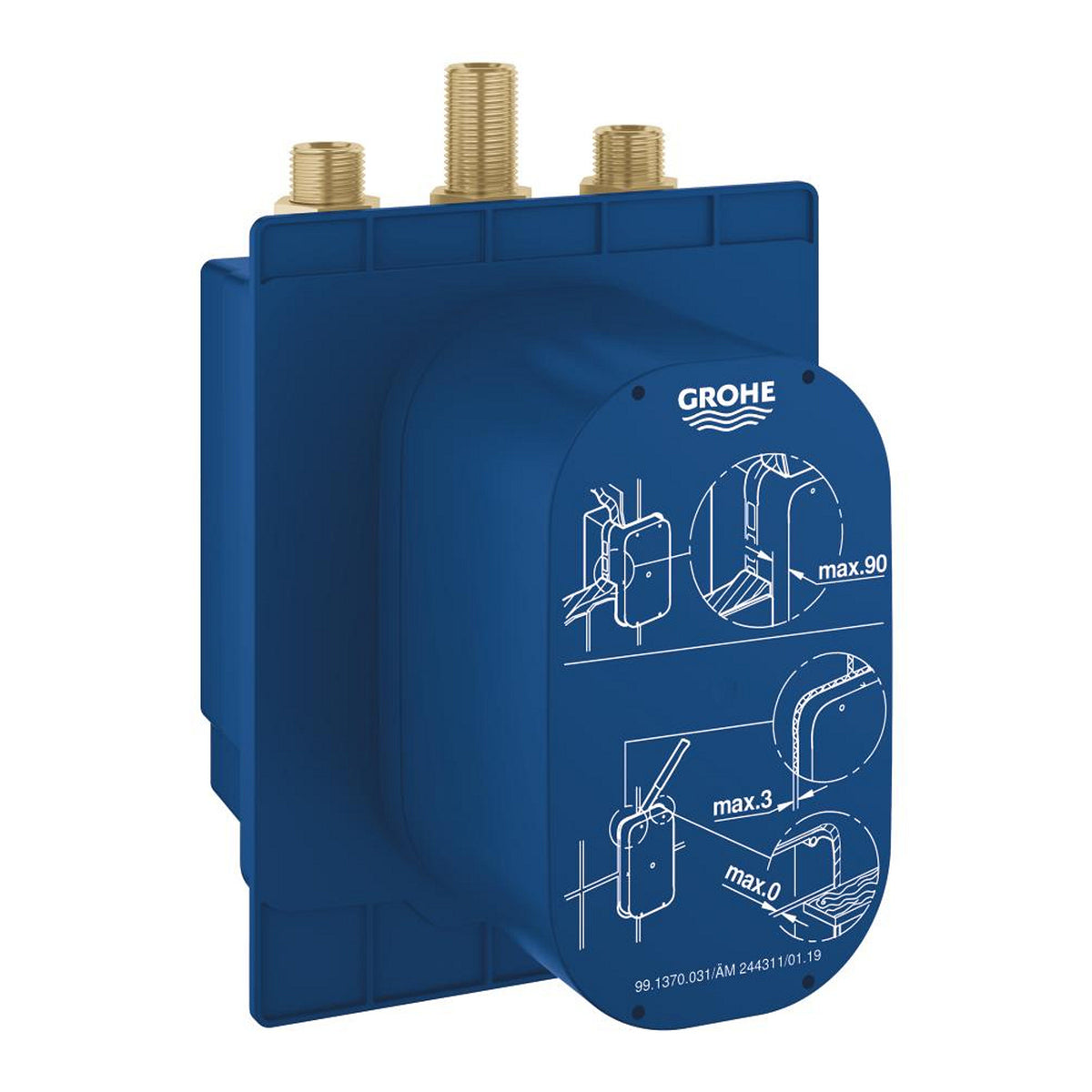 Grohe Eurosmart Cosmopolitan T Duvardan Ankastre Lavabo Bataryası Montaj Kutusu (Sıcak-Soğuk) - Ürün Görseli