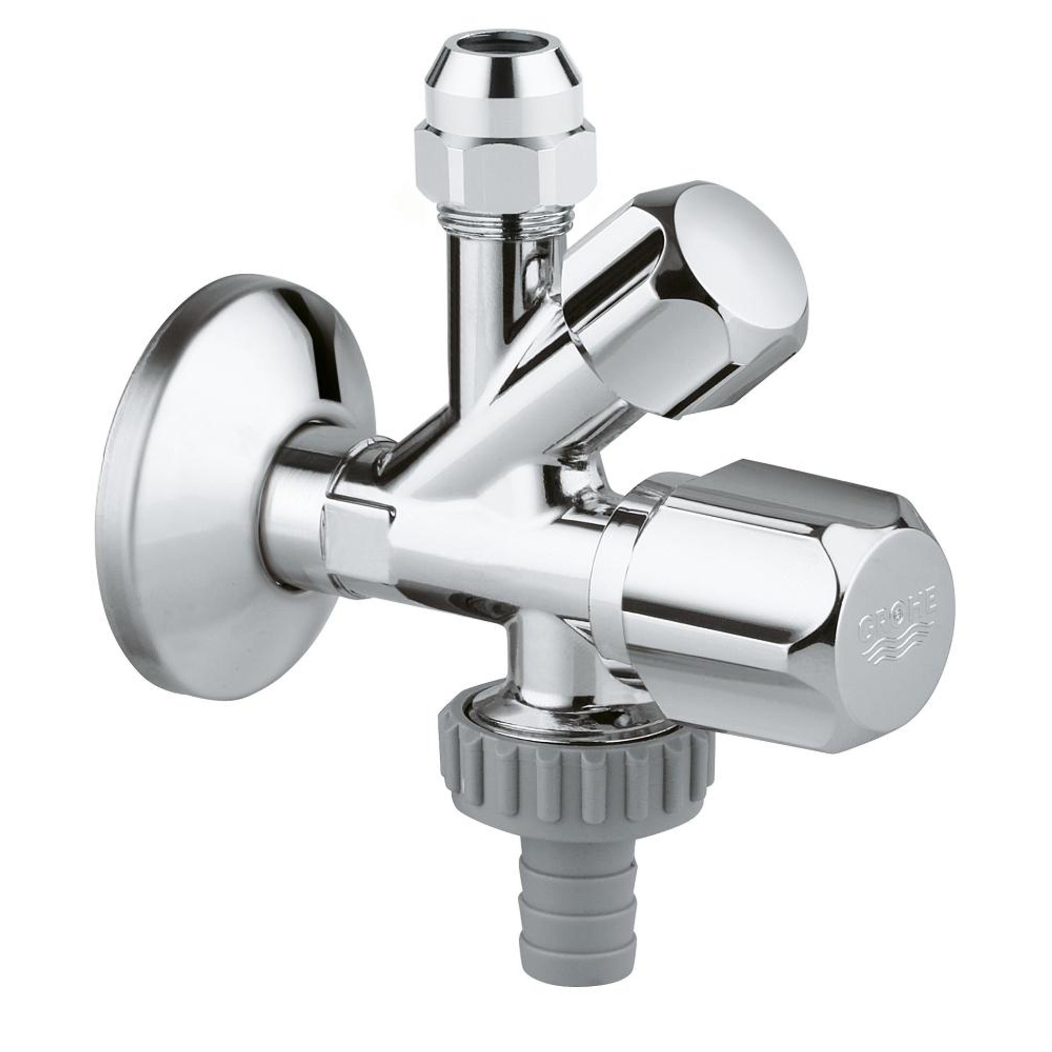 Grohe Bulaşık Makinaları ve Eviye Bataryaları İçin Çift Çıkışlı Ara Musluk (1/2 Giriş, 3/8 Çıkışlı) - Ürün Görseli