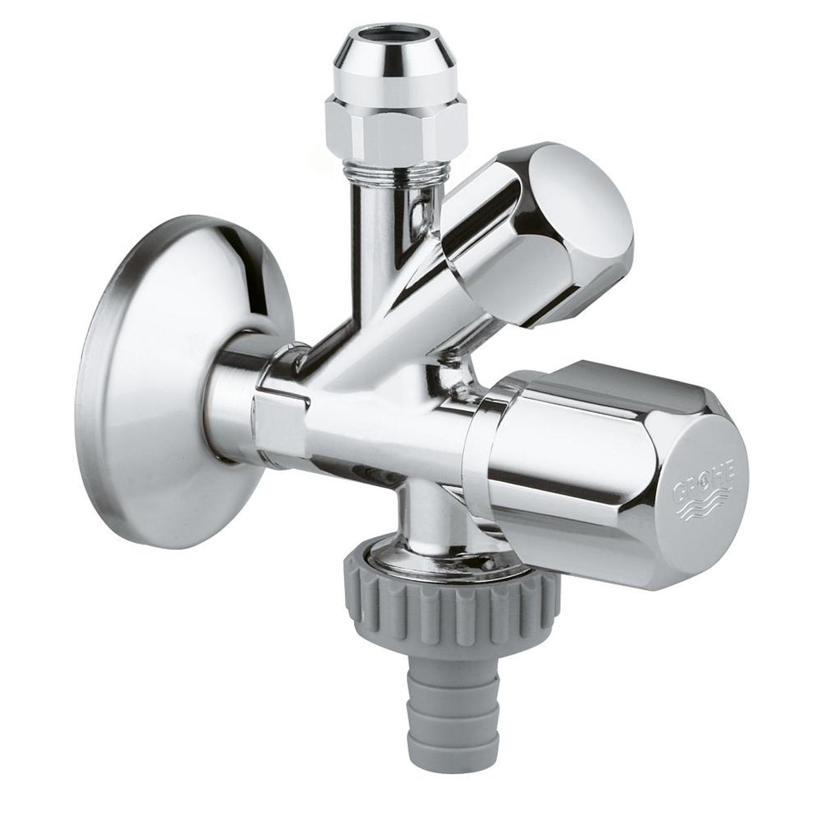 Grohe Bulaşık Makinaları ve Eviye Bataryaları İçin Çift Çıkışlı Ara Musluk (1/2 Giriş, 3/8 Çıkışlı) - Ürün Görseli
