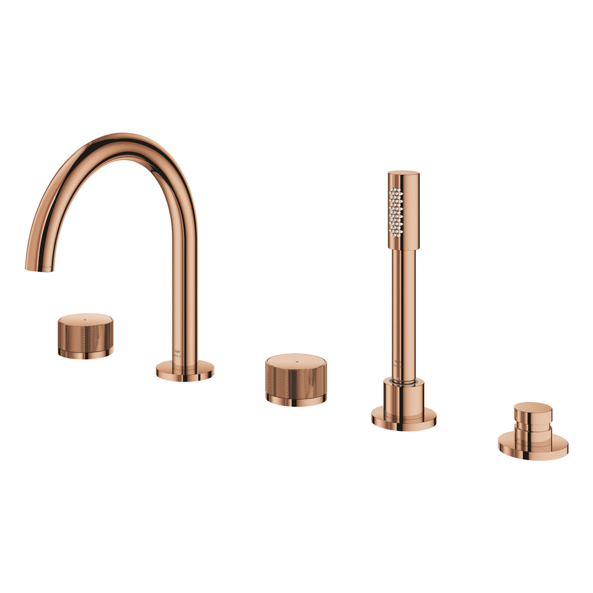 Grohe Atrio Private Collection 5 Delikli Ankastre Küvet Bataryası (Sıva Üstü Grubu), Bakır - Ürün Görseli
