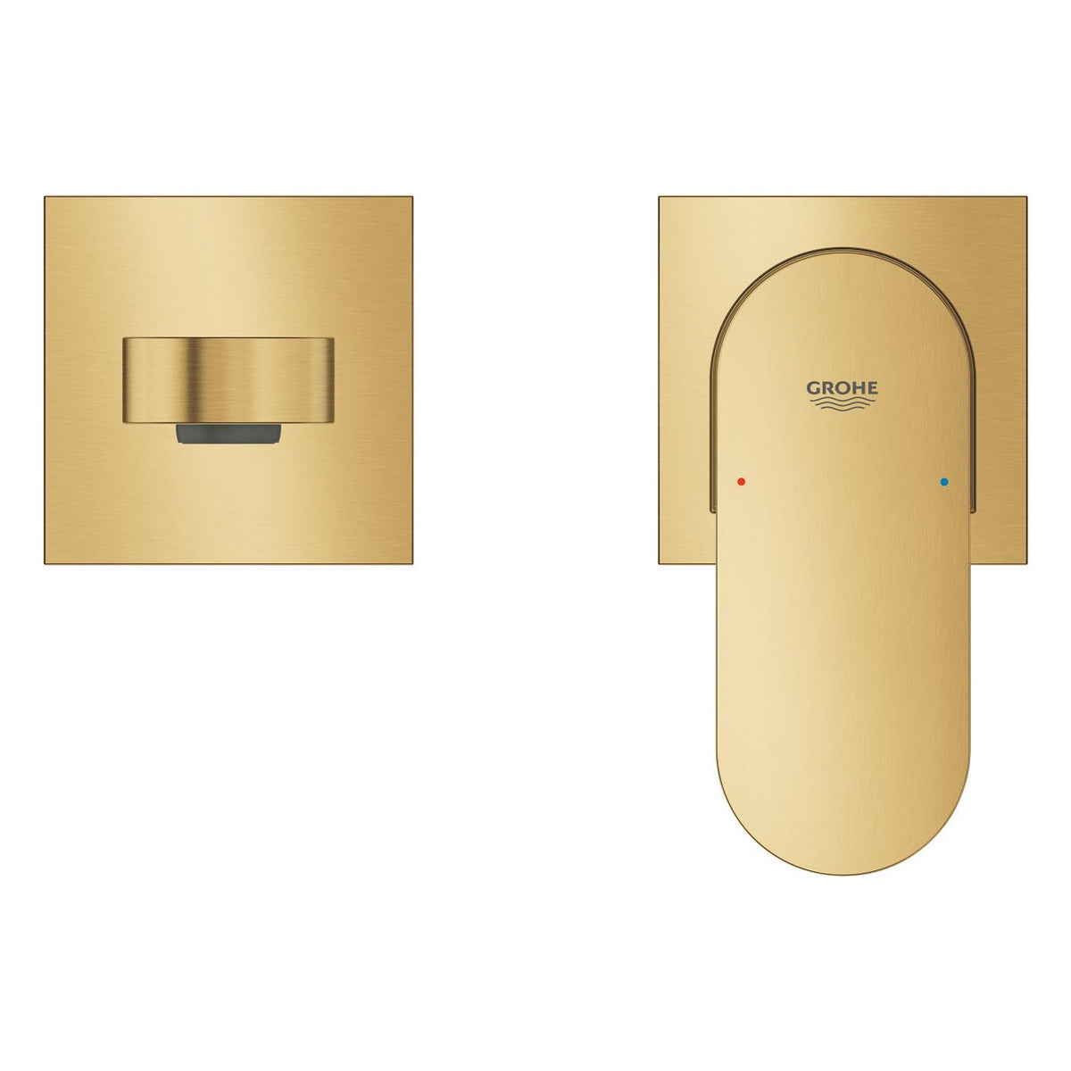 Grohe Plus Ankastre Lavabo Bataryası, Fırçalı Altın (Sıva Üstü Grubu) - Ürün Görseli