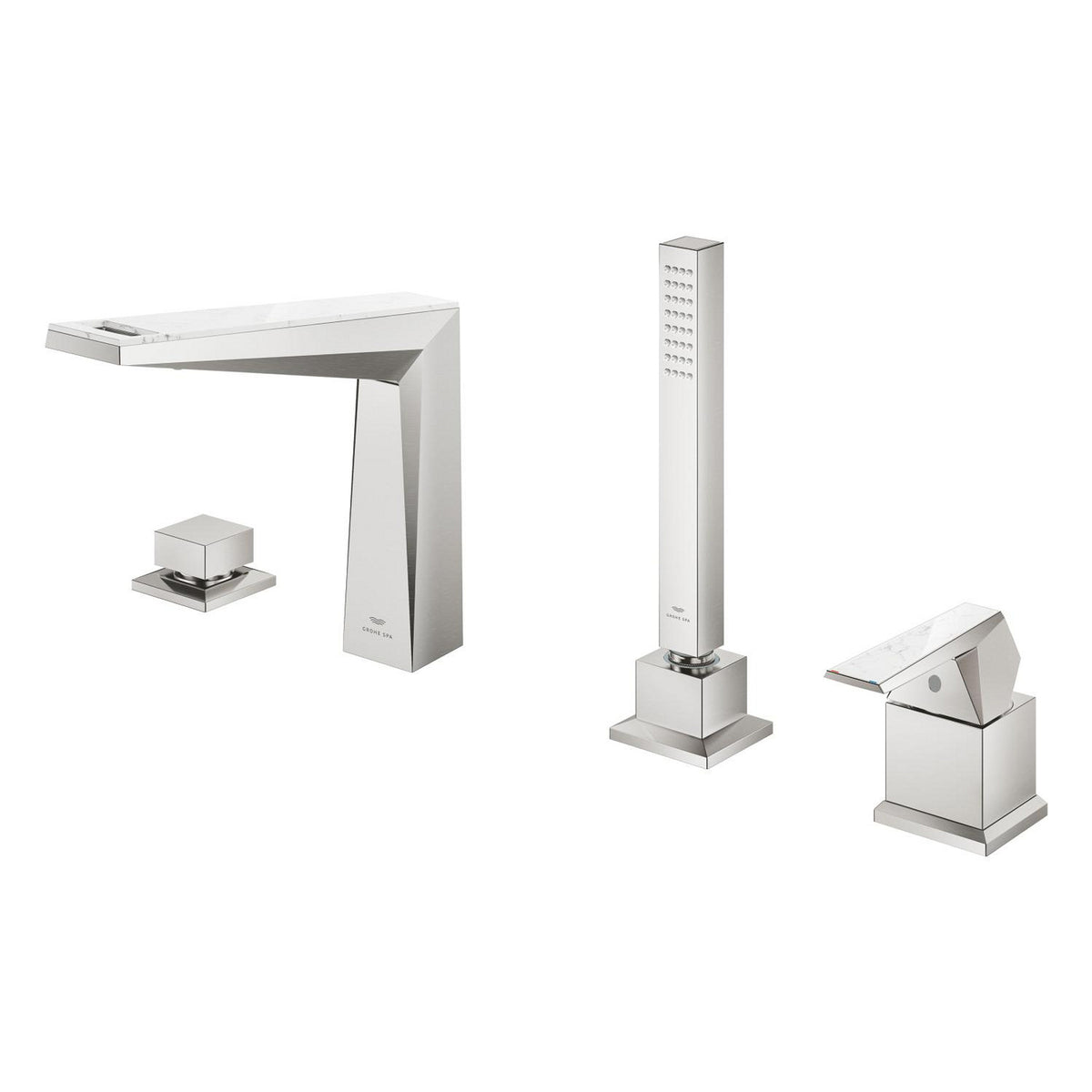 Grohe Allure Brilliant Private Collection 4 Delikli Küvet Bataryası (Sıva Üstü Grubu), Paslanmaz Çelik - Ürün Görseli