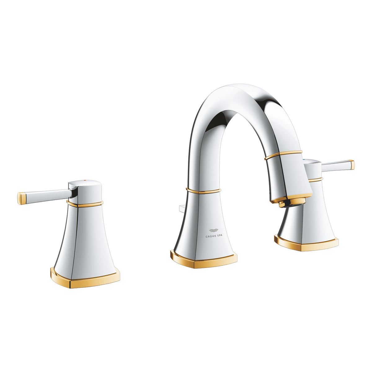Grohe Grandera 3 Delikli Lavabodan Ankastre Sifon Kumandalı Lavabo Bataryası (M-Boy) Krom-Altın - Ürün Görseli