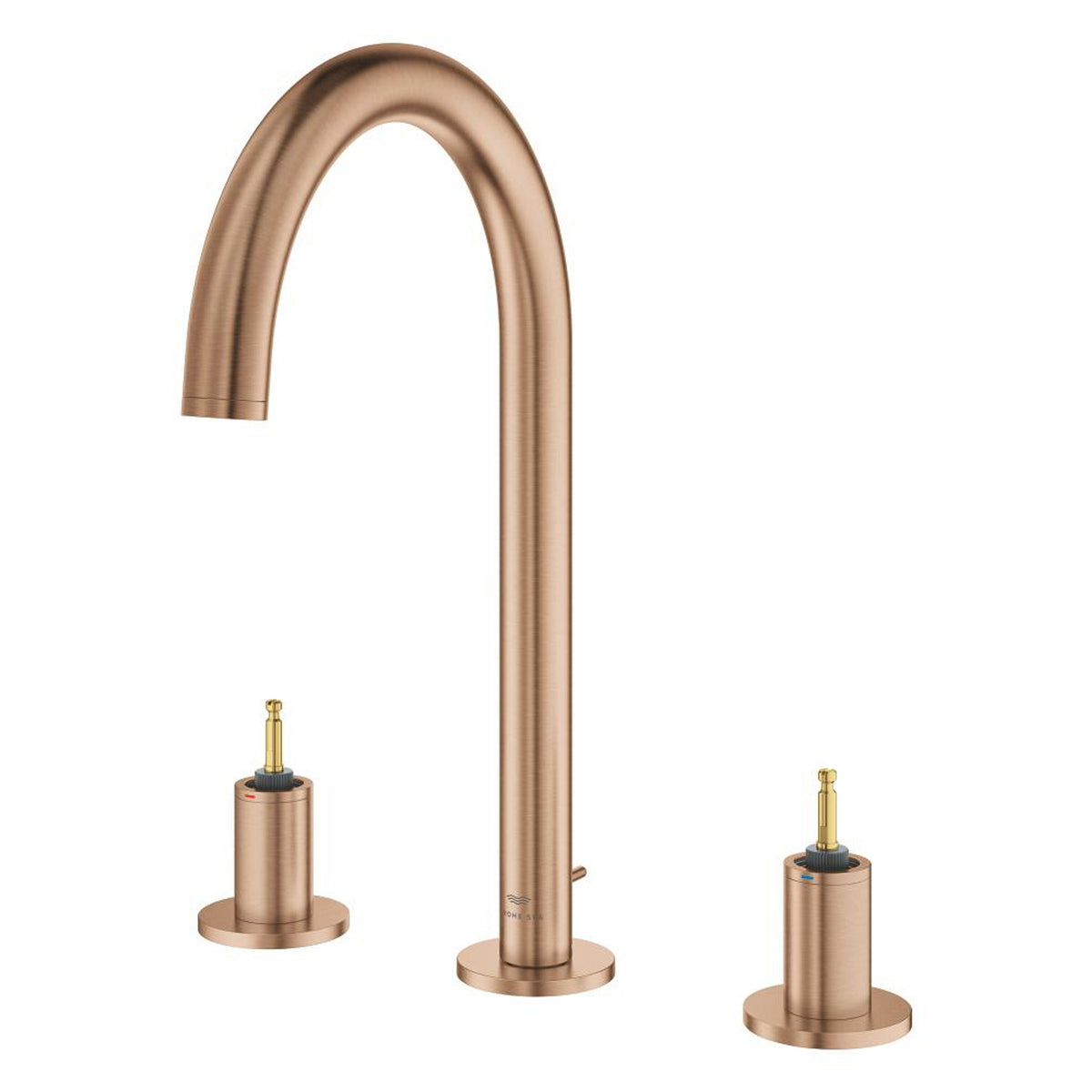 Grohe Atrio Private Collection 3 Delikli Ankastre Sifon Kumandalı Lavabo Bataryası (L-Boy), Fırçalı Bakır - Ürün Görseli