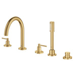 Grohe Atrio 5 Delikli Ankastre Küvet Bataryası (Sıva Üstü Grubu), Fırçalı Altın - Ürün Görseli