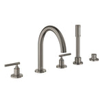 Grohe Atrio Private Collection 5 Delikli Ankastre Küvet Bataryası (Sıva Üstü Grubu), Fırçalı Sert Grafit - Ürün Görseli