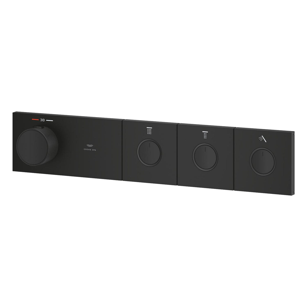 Grohe Grohtherm Aqua Tiles SmartControl Termostatik Ankastre Banyo Bataryası, 3 Çıkışlı, Hayalet Siyah (Sıva Üstü Grubu) - Ürün Görseli
