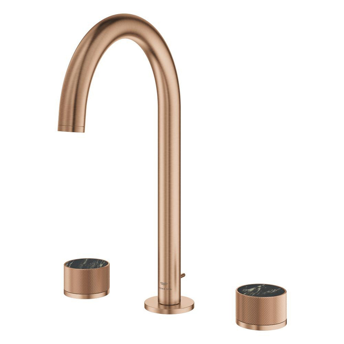 Grohe Atrio Private Collection 3 Delikli Ankastre Lavabo Bataryası, Sifon Kumandalı (L-Boy), Fırçalı Bakır - Ürün Görseli