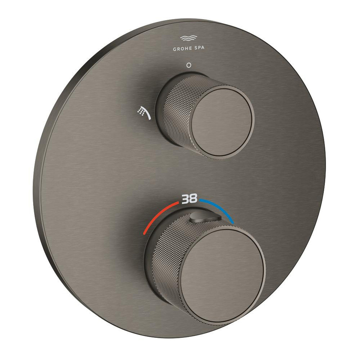 Grohe Atrio Private Collection Ankastre Termostatik Banyo Bataryası (2 Yollu, Sıva Üstü Grubu), Fırçalı Sert Grafit - Ürün Görseli