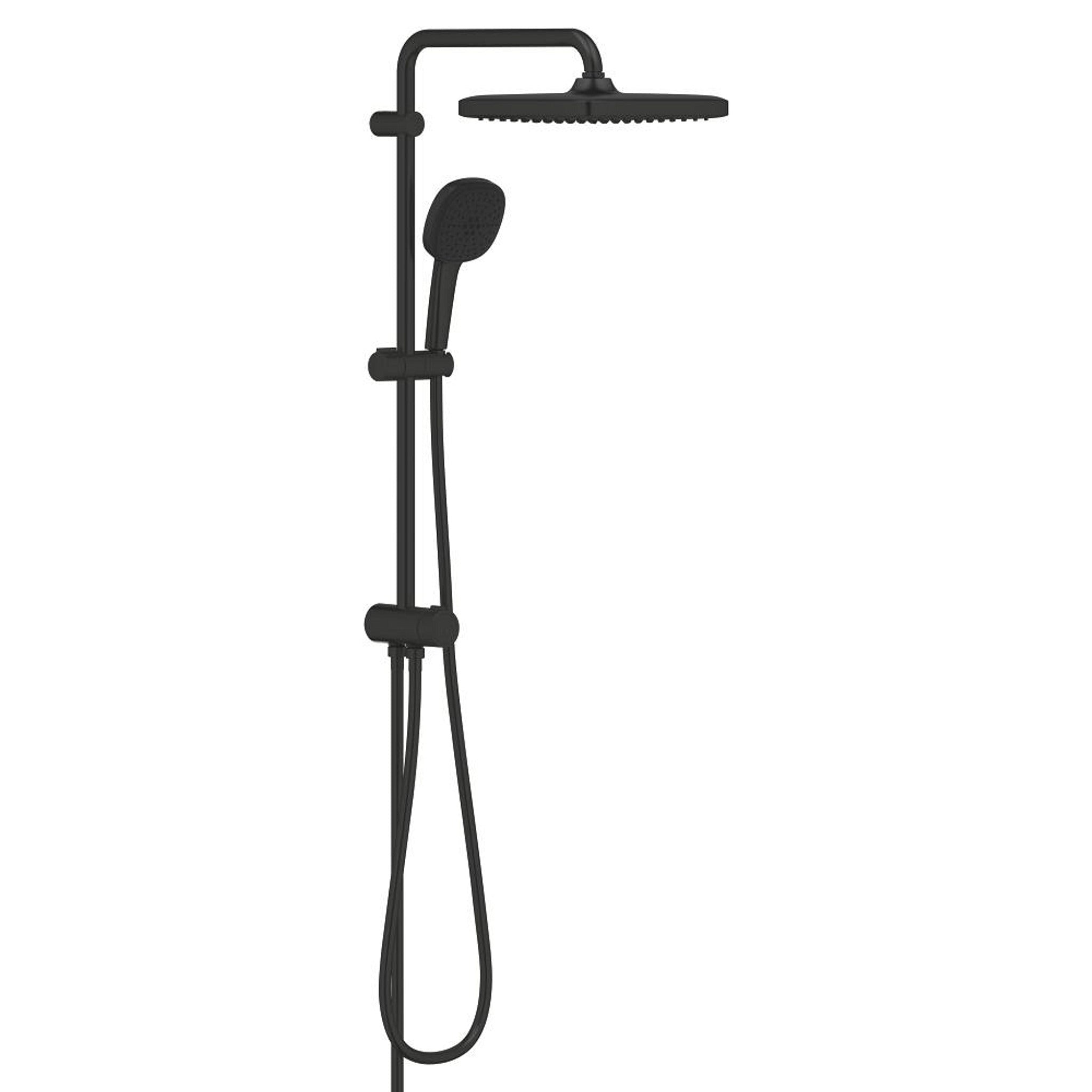 Grohe Tempesta System 250 Cube Kare Duş Başlıklı Duvara Monte Duş Sistemi, Yön Değiştiricili, Mat Siyah - Ürün Görseli