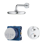 Grohe Grohtherm Perfect Ankastre Termostatik Duş Bataryası ve Tepe Duşu Seti - Ürün Görseli
